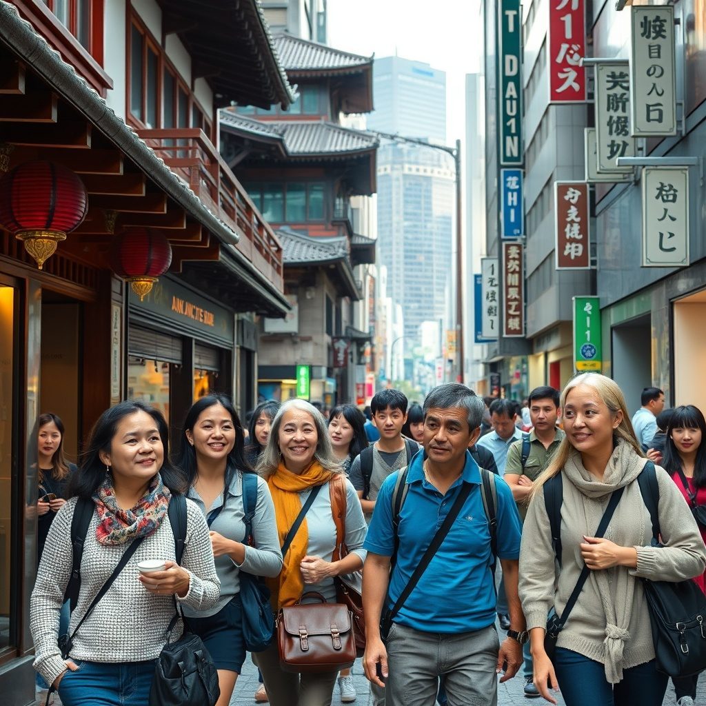 Heritage walking tour in Japan